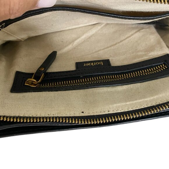 Botkier Black Leather Small Cross Body Purse Minimalist Office Professional Y2K - Picture 5 of 11